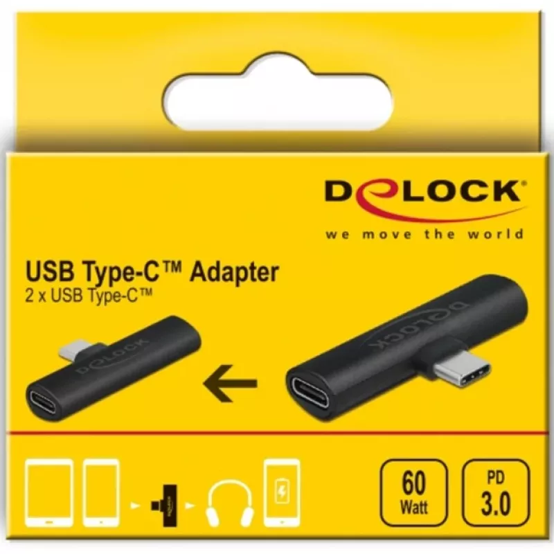 Adapter USB USB-C 2 x USB USB-C PD DeLOCK 64114