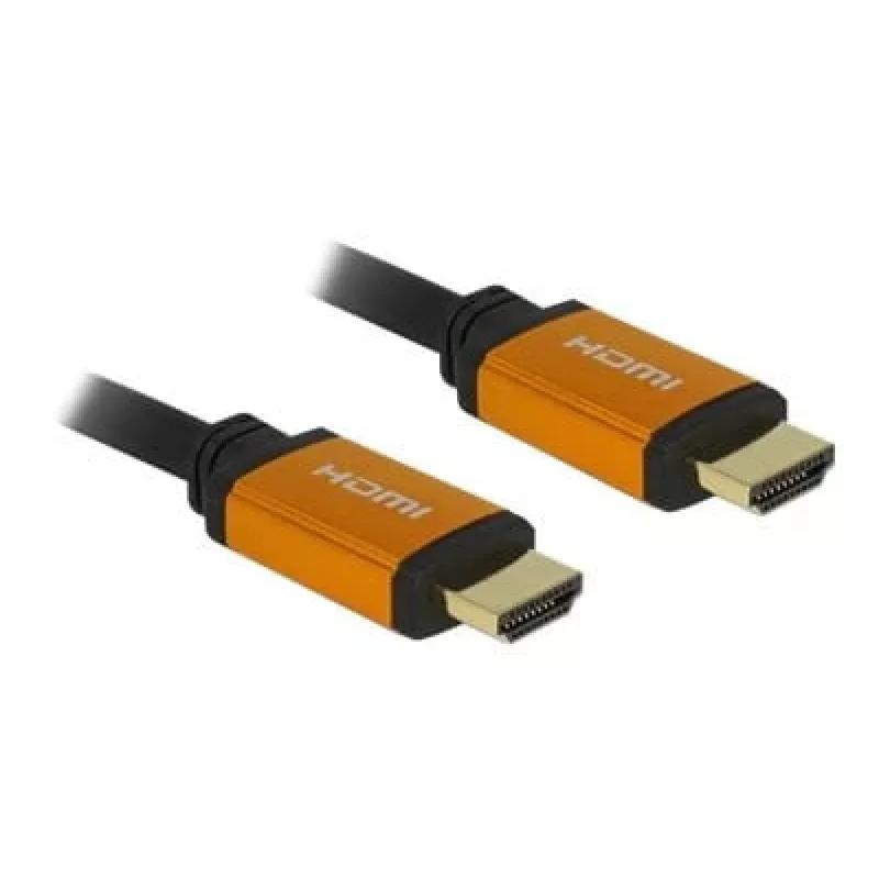 HDMI-kaabel DeLOCK 85729 2 m HDMI Type A Standard Must Kuldne