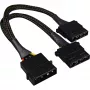 Sharkoon SATA Y toiteadapter, 4P Molex, 0,15 m, must - digitaal-/andmeside - toiteplokk