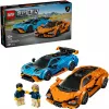 LEGO Speed Champions komplekt 77238 — Lamborghini Revuelto ja Huracán STO ehitusmänguasi, 607 osa, 2 minifiguuri, soovituslik vanus 10+