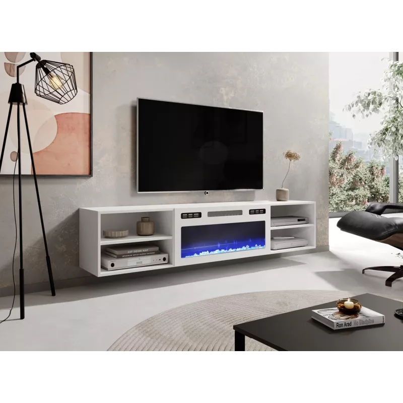 RTV-kapp POLO 180x33x39 valge + kamin valge