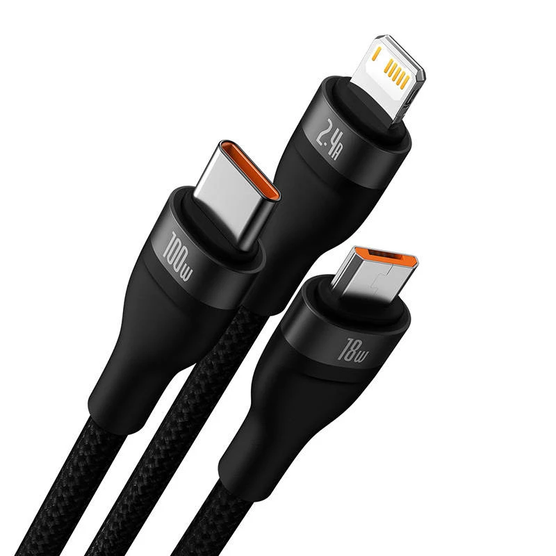 USB-kaabel Baseus SUP0003351 1,2 m USB A USB C/Micro USB-A/Lightning Must