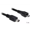 USB-kaabel DeLOCK 83177 1m Micro-USB B Mini-USB B Must