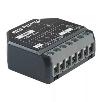 Shelly 2PM Gen4 ruloo- ja aknaluugi ajam 2 kanaliga, AC 110–240V, 2,4 GHz Wi‑Fi, 1,4 W, 8000 KB välkmälu