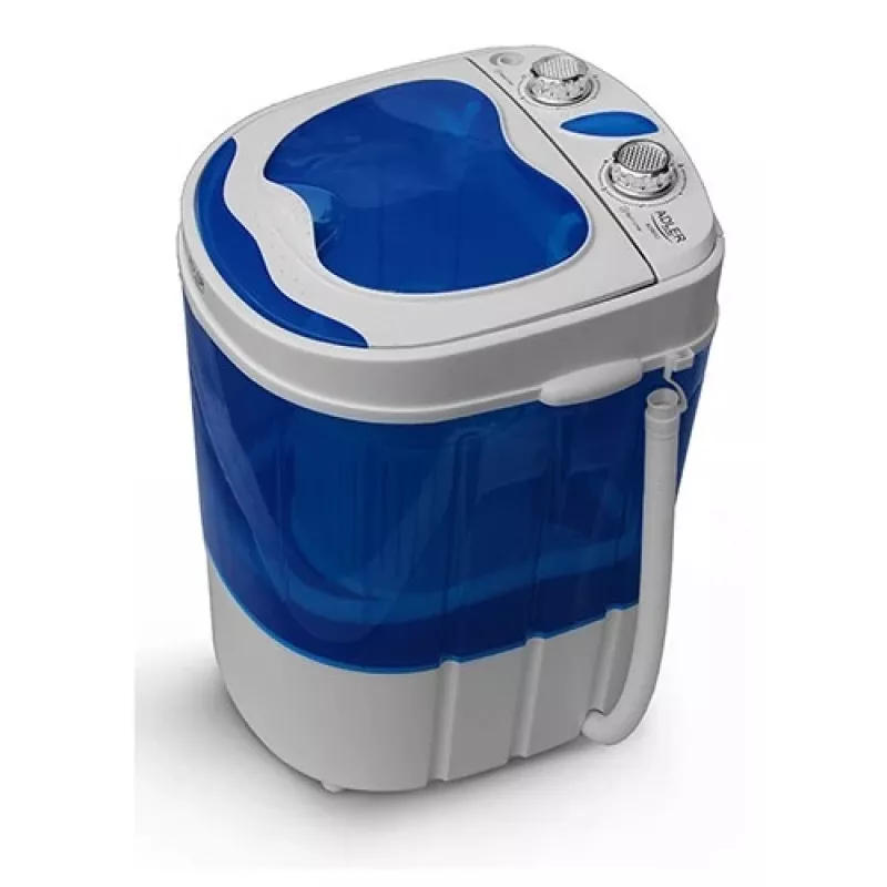 Adler | AD 8051 | Pesumasin | Energiatõhususe klass | Pealtlaadimine | Pesukogus 3 kg | Pöörlemiskiirus määramata | Sügavus 37 cm | Laius 38 cm | Valge/sinine