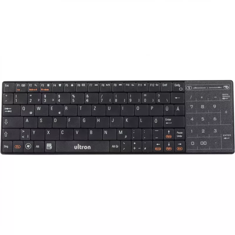 Klaviatuur Ultron UMT-BT Bluetooth QWERTZ saksa must