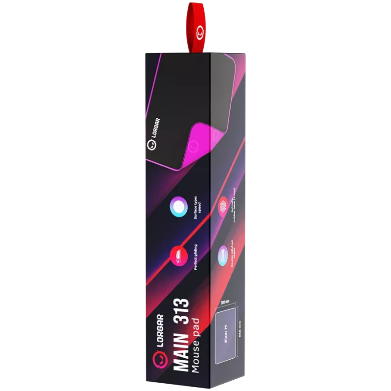 Mänguhiirematt Lorgar LRG-GMP313 Must Lilla 360x300mm