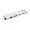 USB-C jaotur HYPER HyperDrive Flex HD5200BUGL — 4 porti, sinine