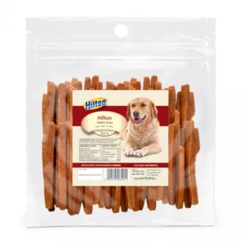 Koerte maius Hilton Rabbit Strips 500 g — küülikulihast dieetmaius, 500 g kotike, 30% valku, 3% rasva