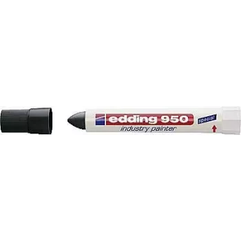 Püsivmarker pintslotsaga Edding 950 Must