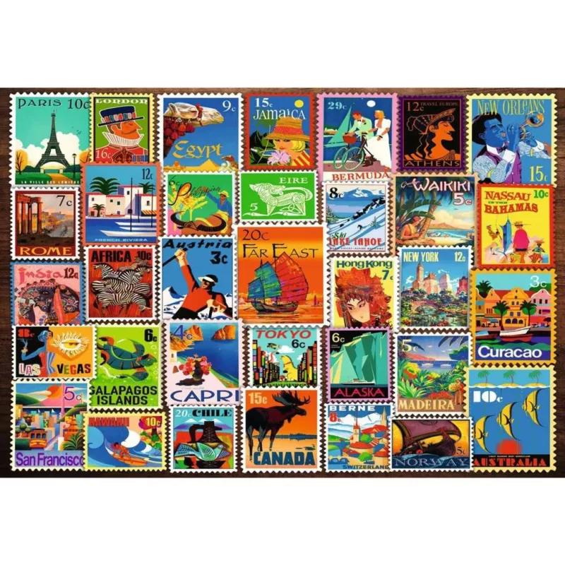 Pusle Ravensburger Feel Well & Puzzle – Stamps, 200 tükki