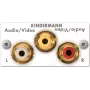 KIND ühendusplaat valge 7444AZA530 Video/Audio L/R 50x50 1/2 1 (7444AZA530)