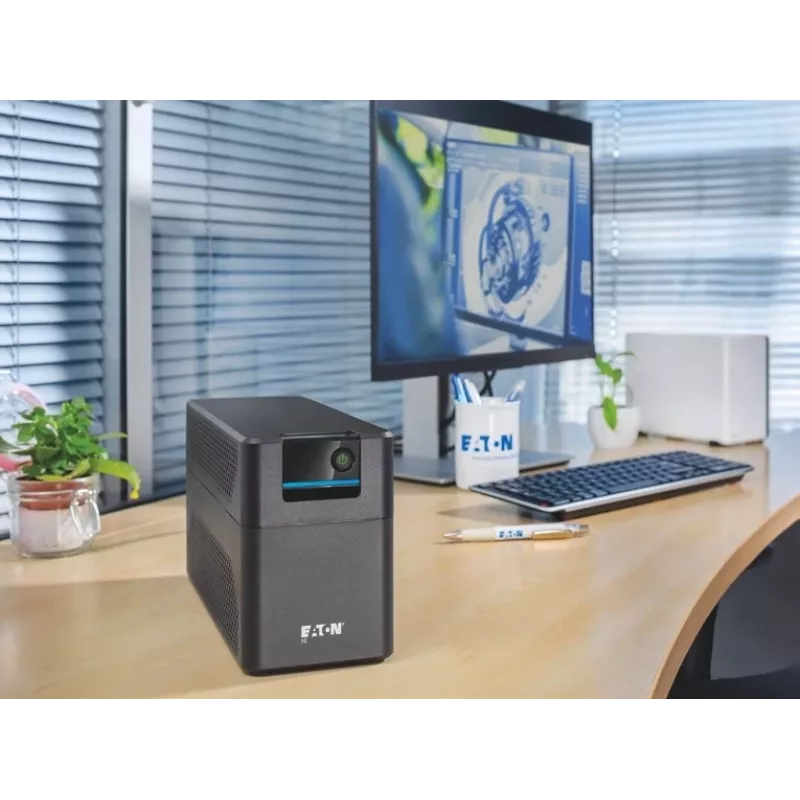 UPS Eaton 5E Gen2 700 Line-Interactive 0.7 kVA (360 W), 2 Type E pistikut, must, kompaktne