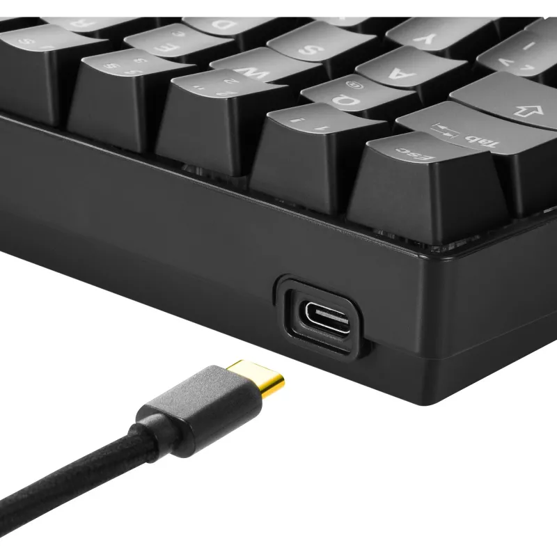 Sharkoon SGK50 S4 klaviatuur mängimiseks USB AZERTY prantsuse must 60% RGB LED