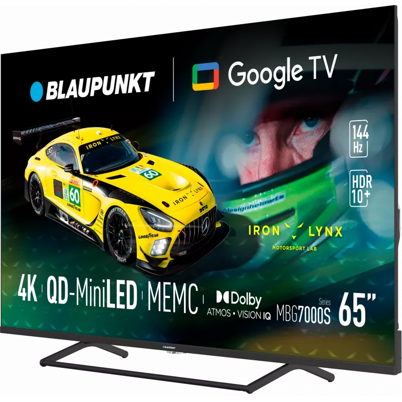 Televiisor BLAUPUNKT 65MBG7000S 65-tolline Mini LED Smart TV Google TV must, energiaklass G