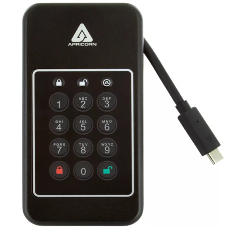 Apricorn Aegis NVX - SSD - 500 GB - USB 3.2 Gen 2 - TAA-vastav (ANVX-500GB)