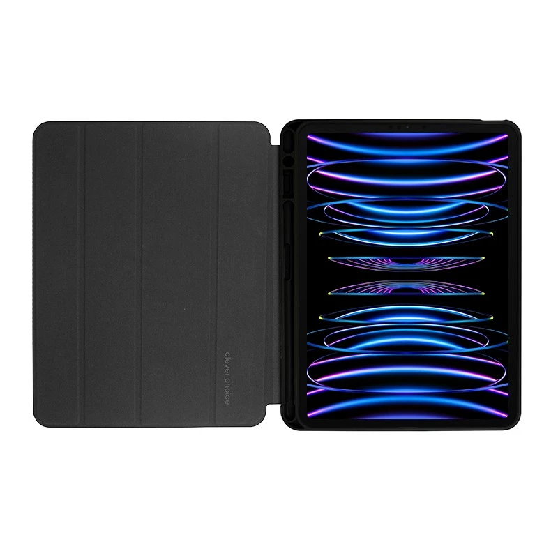 Kaanekohver Crong FLEXFOLIO Apple iPad 11 Pro Air 10.9 tollile, must