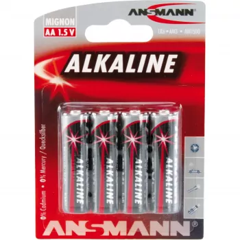 Ühekordne patarei Ansmann 5015563 Leelispatarei AA Must Hall