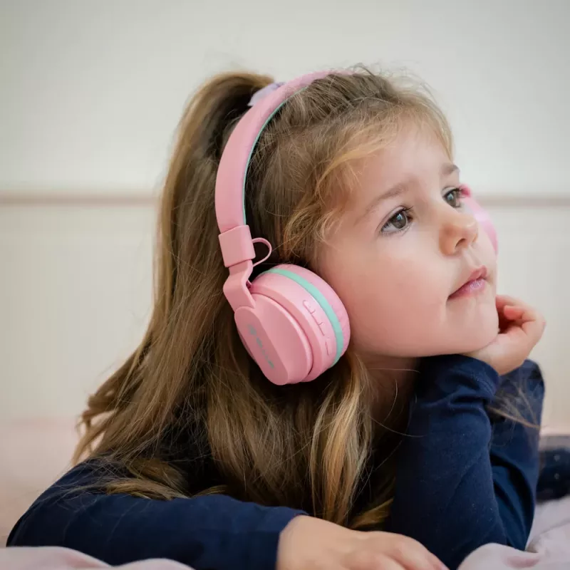 Kõrvaklapid Tellur Buddy Bluetooth üle-kõrva roosad