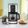 Tilgakohvimasin Rommelsbacher FKM1000, 1,5 L veepaak, 12 tassi, roostevaba teras/must