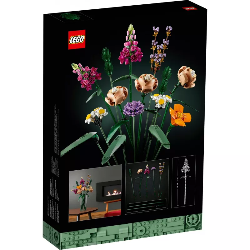 LEGO 10280 Icons Lillekimp Kunstlillede Komplekt Täiskasvanutele Dekoratiivne Kodu Aksessuaar Kingiidee Naistele Meestele Talle Temale Naisele või Mehele