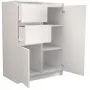 Kummutipealne e-pood 2D2S BIEL — 2 sahtlit, valge, 700×400×970 mm, puitlaastplaat