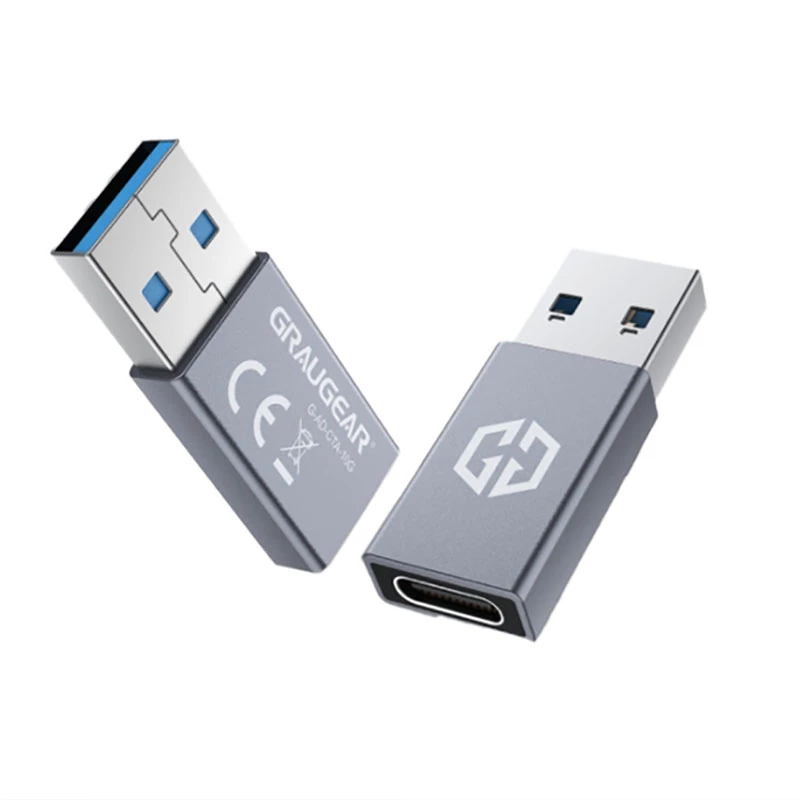 Kaabli soovahetaja GRAUGEAR G-AD-CTA-10G USB-A USB-C-le hõbedane