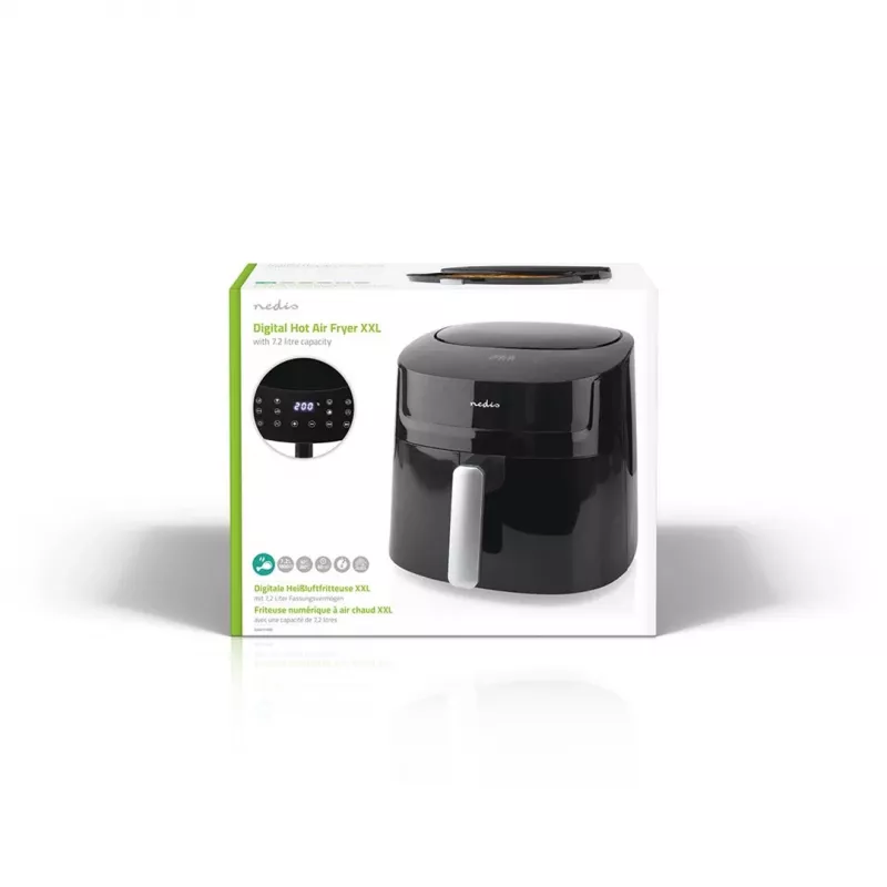 Nedis KAAF170BK kuumõhufritüür, ühekordne, 7,2 l, eraldiseisev, 1800 W, must