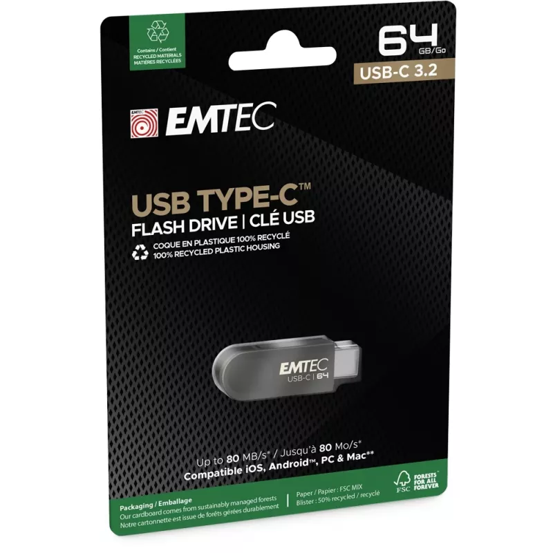 USB-mälupulk Emtec 64 GB USB USB-C 3.2 Gen 1 C280