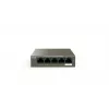 Võrgukommutaator TENDA TEG1105P-4-63W-EU, 5x Gigabit RJ-45, 4x PoE (57,8 W kokku), 10 Gbit/s kommuteerimine