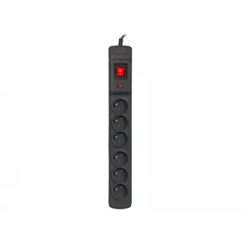 Pikendusjuhe ARMAC Multi M6 liigpingekaitse, 6 pistikupesa, 10 m kaabel, must