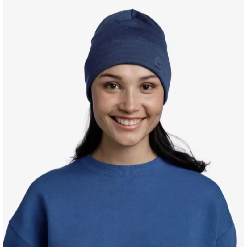 BUFF MERINO HEAVYWEIGHT BEANIE SOLID NIGHT Sinine