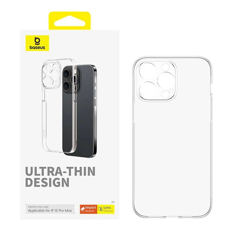 Telefonikate iPhone 15 ProMax jaoks Baseus OS-Lucent seeria (läbipaistev)