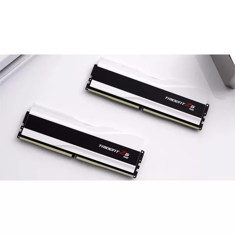 DIMM 64 GB DDR5-6000 (2x 32 GB) Dual-Kit, Arbeitsspeicher weiß, F5-6000J3636F32GX2-TZ5RW, Trident Z5 RGB, INTEL XMP