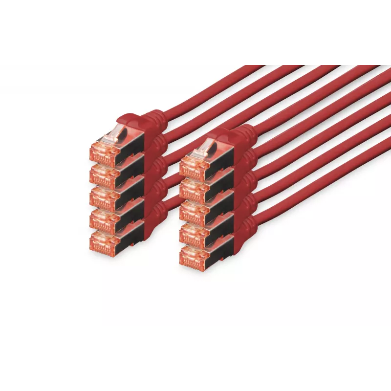 Võrgukaabel Digitus CAT 6 S/FTP RJ-45 1m Punane