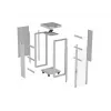 LANBERG 19-tolline 32U seisev rack-kapp 600×600 mm hall perforeeritud uste ja LCD-ga (lame Pack)