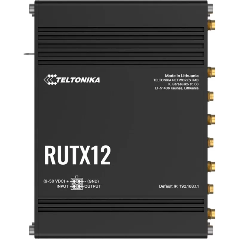 Teltonika RUTX12DUAL LTE CAT 6 tööstuslik mobiilruuter