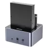 Dokkimisjaam Unitek 51642 2,5-tollistele/3,5-tollistele SATA-seadmetele, USB-C 10 Gbit/s, 2 pesa, alumiiniumist