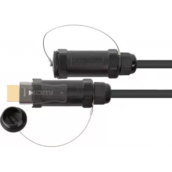 AOC Hybrid High-Speed HDMI 2.0b, stahlarmiert, 4K @60Hz, 18 GBit/s, schwarz, 100m, PYTHON Series (AOC-HP2100)