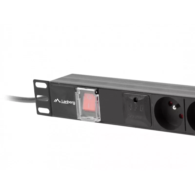 Lanberg PDU-05E-0200-IEC-BK toitejaotusseade (PDU) 5 vahelduvvoolupistikut 1U must