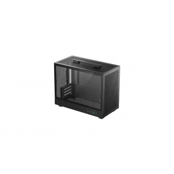 Arvutikorpus DeepCool CH160 PLUS Small Form Factor SFF ATX/mATX, karastatud klaas, USB-C, must