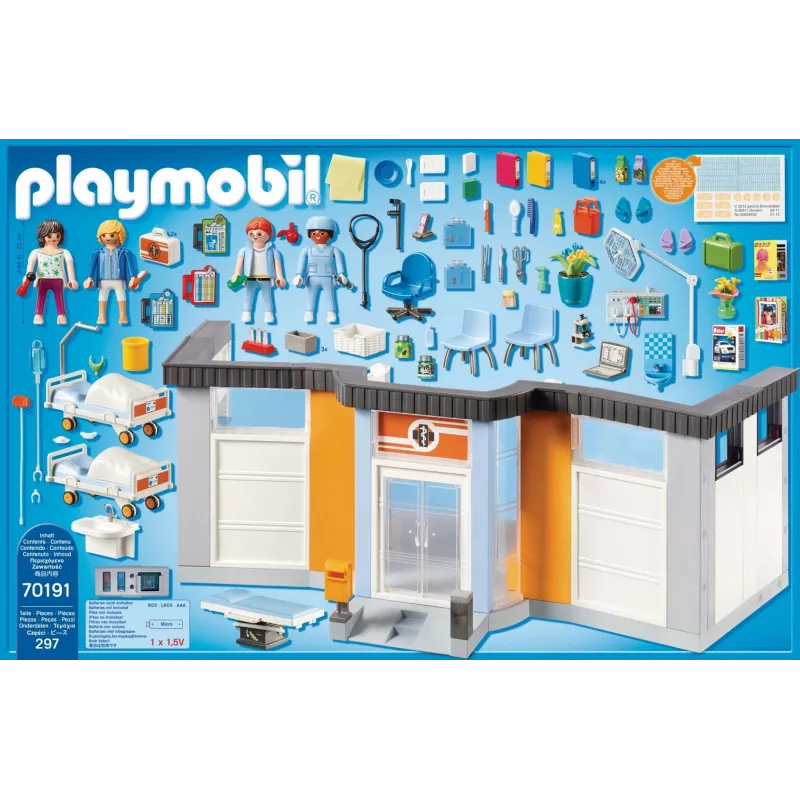 Mängufiguur Playmobil 70191 Mööbliga haigla tiib 297 tükki