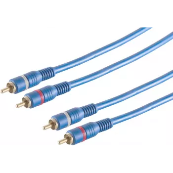 Audio cinch (RCA) kaabel ShiverPeaks 40605 — 2 pistikut, 5 m, sinine