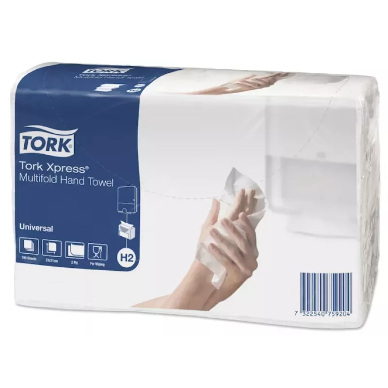 Lehtsalvrätik Tork Xpress Multifold Universal H2, 2-kihiline, 23,4 x 21,3 cm (20 tk)
