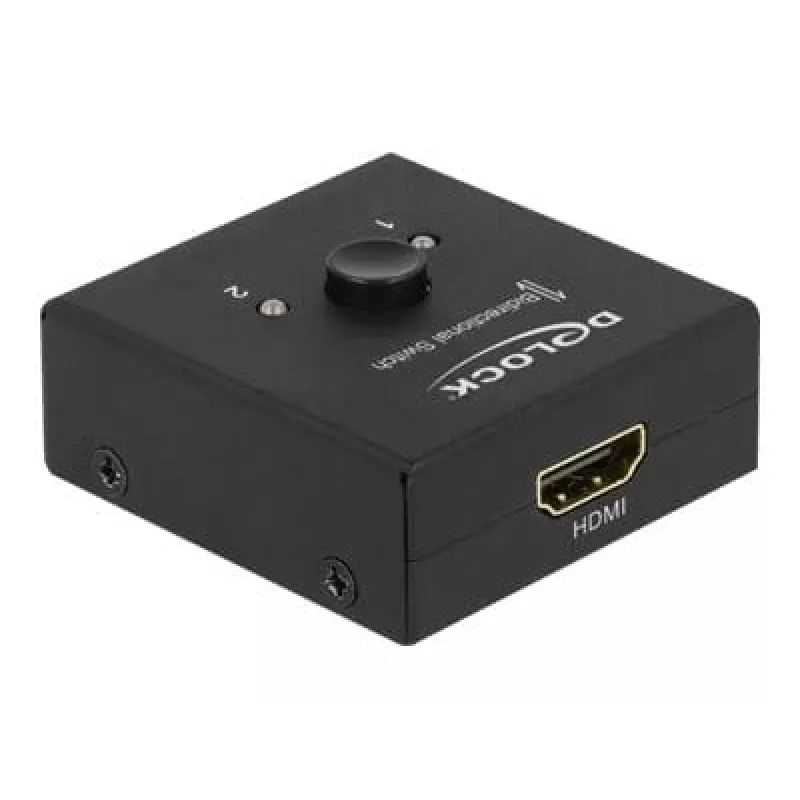 DeLock HDMI 2 - 1 kahesuunaline 4K 60 Hz kompaktne - Jaemüügikarp - Video/Heli lüliti - 2 x HDMI - Lauaarvuti (64072)