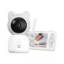 XENON X7202 Nutikas beebikaamera monitoriga, Wi-Fi, 2,4 GHz, 3 MP, kahesuunaline heli, SD, valge
