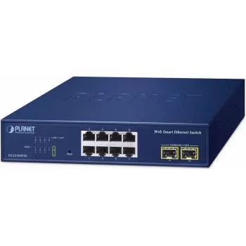 Hallatav lüliti PLANET 8-port 10/100/1000T + 2-port L2 Gigabit Ethernet