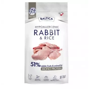 BALTICA Nutraceutic Hüpoallergeenne M küülik riisiga - kuiv koeratoit - 3 kg