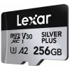 Mälukaart microSD 256GB C10 A2 U3 V30 205/150MB/s Silver Plus