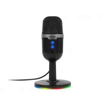 Stuudiomikrofon BLOW LED-alusega — juhtmega USB 2.0, 20–16000 Hz, tundlikkus -50 dB, 237 g